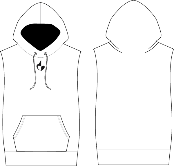 White singlet hoodie